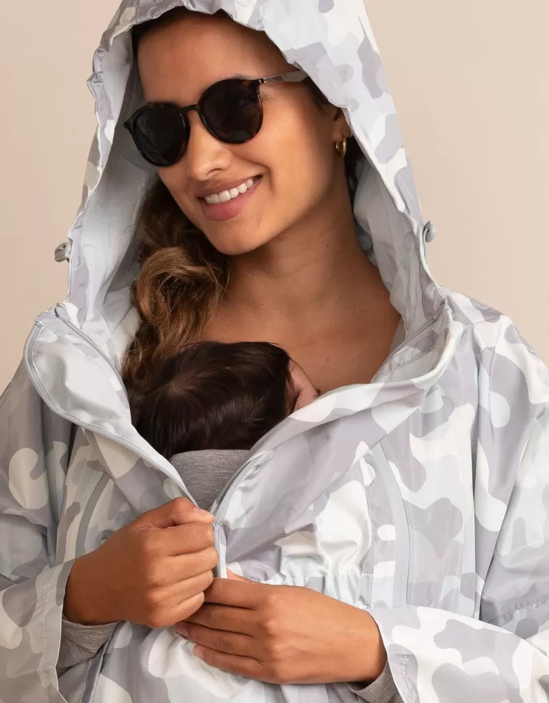 Seraphine 3 in 1 Mutterschafts- und Babytragejacke wasserfest – Grau Camouflage   |