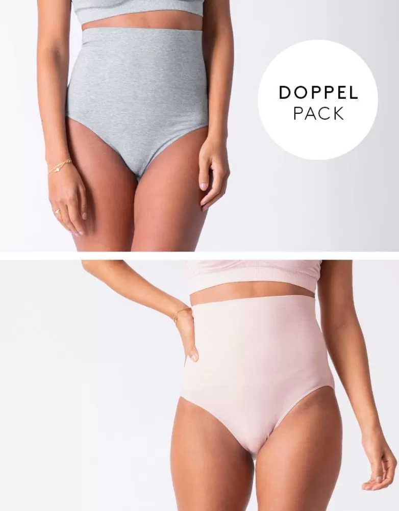 Seraphine Postnatale Formende Slips – Doppelpack Grau & Rosé |