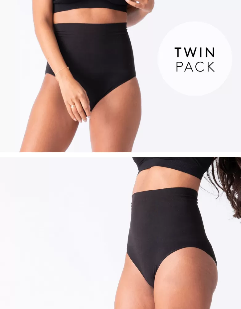 Seraphine Postnatale Formende Slips – Doppelpack Schwarz |