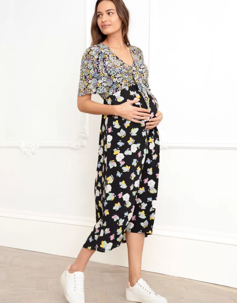 Seraphine Umstands- und Stillkleid mit Bindeband an der Vorderseite |